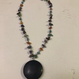 necklace with colored stones